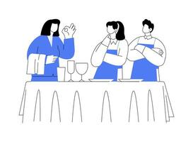 restaurant un service formation abstrait concept vecteur illustration.