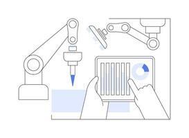 industriel la robotique isolé dessin animé vecteur illustrations.