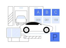 parking orientation système isolé dessin animé vecteur illustrations.