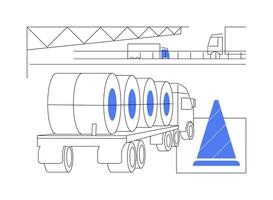 transportant construction matériaux abstrait concept vecteur illustration.