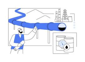 pétrole pipelines abstrait concept vecteur illustration.