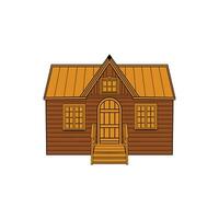 en bois maison logo élément, en bois maison vecteur logo modèle