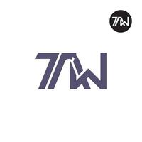 lettre taw monogramme logo conception vecteur