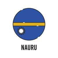 nauru drapeau icône vecteur