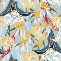 floral fantaisie tisse textile harmonie. vecteur