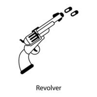 concepts de revolver à la mode vecteur