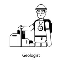 branché géologue concepts vecteur