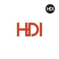 lettre hdi monogramme logo conception vecteur