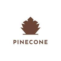 pin cônes silhouette logo conception idée vecteur