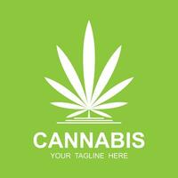 cannabis feuille logo vecteur icône illustration conception