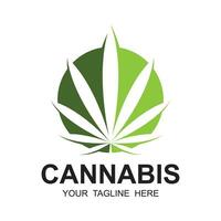 cannabis feuille logo vecteur icône illustration conception