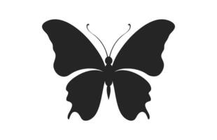 une magnifique papillon silhouette gratuit, une monarque papillon vecteur