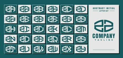 abstrait courbe forme initiale z zz lettre logo conception paquet vecteur