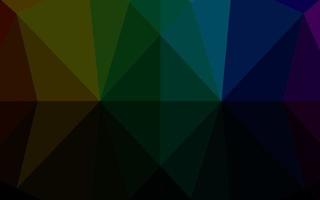 modèle polygonal vectoriel multicolore foncé, arc-en-ciel.