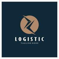 logistique logo icône illustration vecteur conception distribution symbole livraison de marchandises économie finance