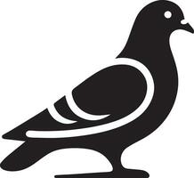 Facile Pigeon vecteur silhouette noir Couleur