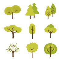 Collection de Vector Set d&#39;arbres Clipart