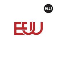 lettre euu monogramme logo conception vecteur