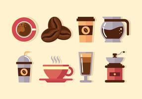 Éléments de café Clipart vecteur