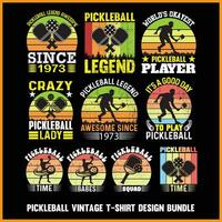 pickleball citation ancien T-shirt conception illustrateur vecteur