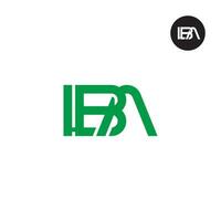 lettre lba monogramme logo conception vecteur