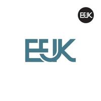 lettre euk monogramme logo conception vecteur