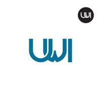 lettre uwi monogramme logo conception vecteur