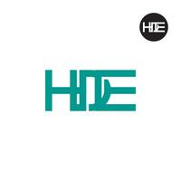lettre hde monogramme logo conception vecteur