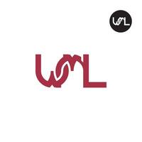 lettre wml monogramme logo conception vecteur