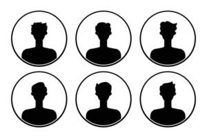 ensemble de silhouettes de Hommes et femmes sur une blanc Contexte. vecteur