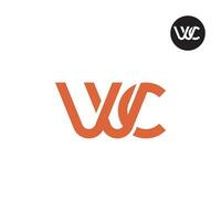 lettre VVC ou toilettes monogramme logo conception vecteur