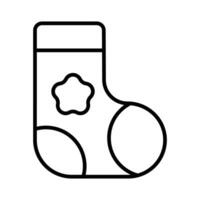 unique icône de chaussette dans branché style, isolé sur blanc Contexte vecteur