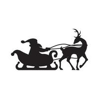 Père Noël traîneau et Noël renne vecteur