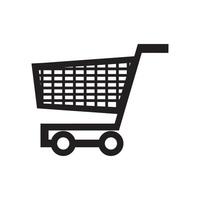 icône de chariot pour le transport de marchandises en magasin vecteur