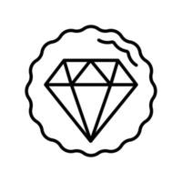 diamant à l'intérieur badge montrant concept de meilleur qualité vecteur conception, prime qualité icône