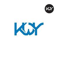 lettre kwy monogramme logo conception vecteur