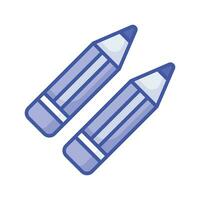 une paire de conduire des crayons vecteur dans branché conception style, isolé sur blanc Contexte