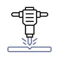 marteau-piqueur icône conception, électrique forage de construction machine vecteur