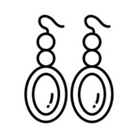 des boucles d'oreilles vecteur conception isolé sur blanc Contexte