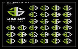 paquet de ligne abstrait œil ou feuille minuscule lettre ré db logo conception vecteur