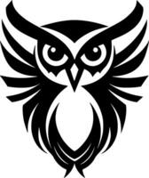 hibou, noir et blanc vecteur illustration