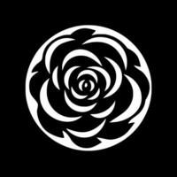 Rose - minimaliste et plat logo - vecteur illustration