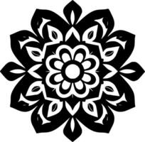 mandala, noir et blanc vecteur illustration