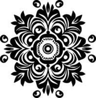 mandala, noir et blanc vecteur illustration