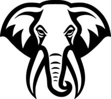 éléphant, noir et blanc vecteur illustration