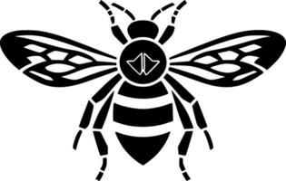 abeille - minimaliste et plat logo - vecteur illustration