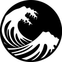 vagues - minimaliste et plat logo - vecteur illustration