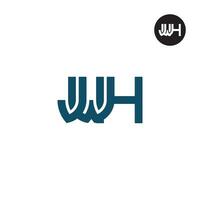 lettre jwh monogramme logo conception vecteur