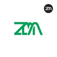 lettre zma monogramme logo conception vecteur