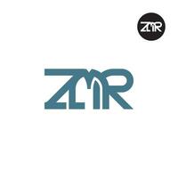 lettre zmr monogramme logo conception vecteur